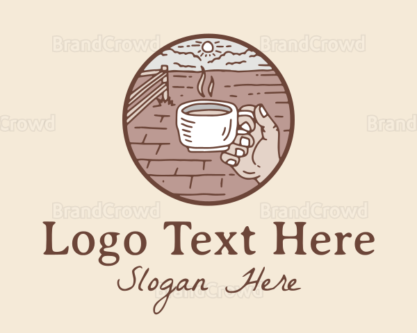 Relaxing Outdoor Cafe Logo