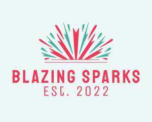 Pyrotechnics - New Year Fireworks Festival logo design