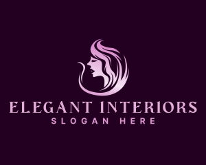 Elegant Woman Hair logo design