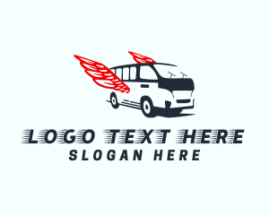 Transportation - Van Wings Transportation logo design