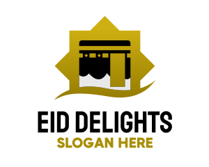 Eid - Kaaba Mecca Islamic Worship logo design