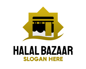 Kaaba Mecca Islamic Worship logo design