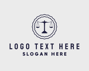 Horoscope - Scale Justice Lawyer Badge logo design