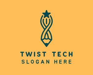 Twist - Star Pencil Twist logo design