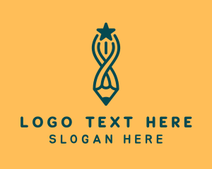 Blogging - Star Pencil Twist logo design