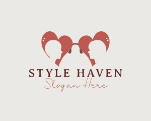 Blind Date - Heart Love Eyewear logo design