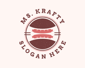 Butcher Shop - Sausage Grill Restaurant logo design
