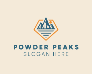 Snowboarding - Diamond Mountain Peak logo design