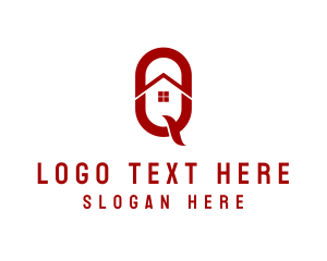 Roofing - Letter Q Home logo design