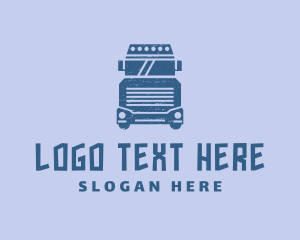Monochrome - Truck Courier Vehicle logo design