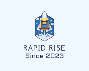 Rocket Launch Backpack logo design