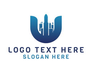 Skyscraper - City Letter U logo design