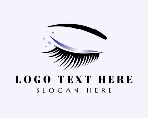 Eyelash Makeup Glam logo design