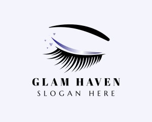 Glam - Eyelash Makeup Glam logo design