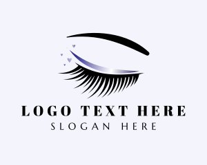 Cosmetology - Eyelash Makeup Glam logo design
