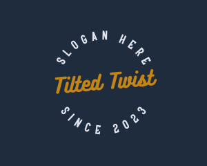 Tilted - Circle Cursive Business logo design