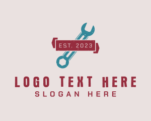 Home Builder - Builder Wrench Tool logo design