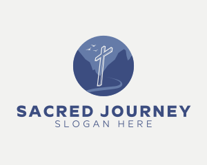 Pilgrimage - Catholic Holy Cross logo design
