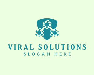 Virology - Virus Protection Shield logo design