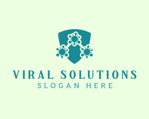 Virus Protection Shield logo design