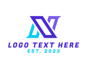 Purple - Cyber Gaming Letter N logo design