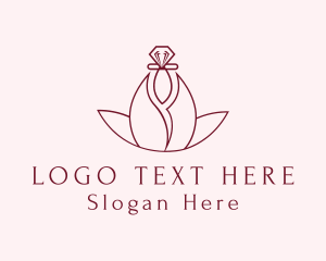 Perfume Bottle - Premium Floral Perfume logo design