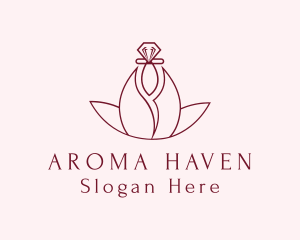 Premium Floral Perfume logo design