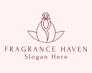 Premium Floral Perfume logo design