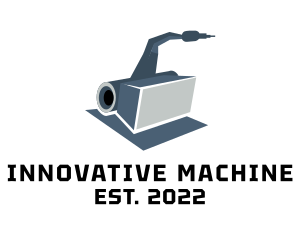 Computerized Factory Machine  logo design