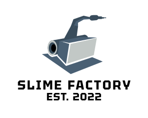 Computerized Factory Machine  logo design