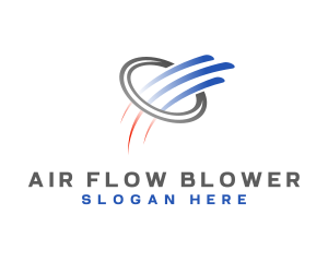 HVAC Wind Swoosh Air logo design