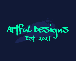 Neon Street Art Graffiti  logo design