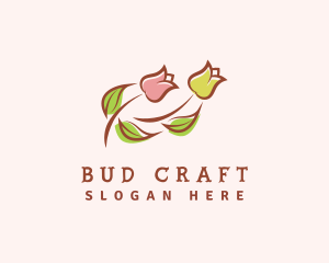 Bud - Dainty Tulip Flower logo design