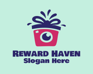 Rewards - Ribbon Gift Camera logo design