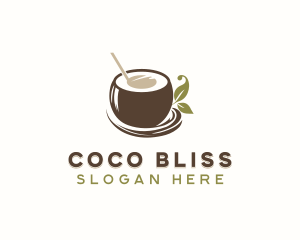 Coconut Drink Organic logo design