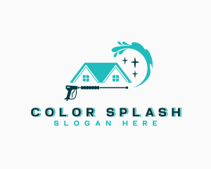 Pressure Washer Splash logo design