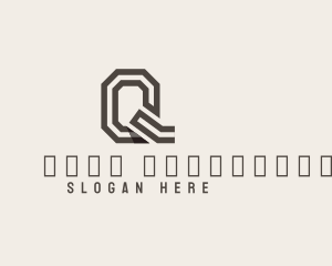 Business - Line Stripe Business Letter Q logo design