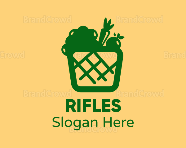 Green Vegetable Basket Logo