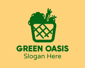 Green Vegetable Basket logo design