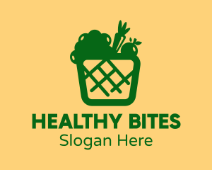 Green Vegetable Basket logo design