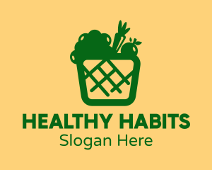 Green Vegetable Basket logo design