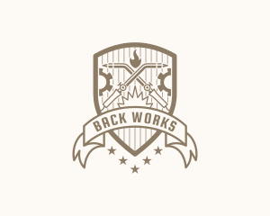 Welding Torch Industrial Metalworks logo design