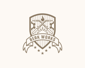 Welding Torch Industrial Metalworks logo design