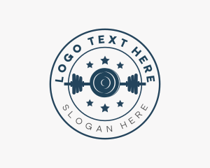 Bodybuilding - Barbell Weight Plates logo design