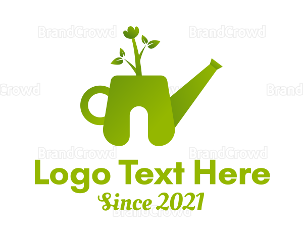 Green Gardening Sprinkler Logo