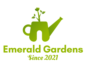 Green Gardening Sprinkler logo design