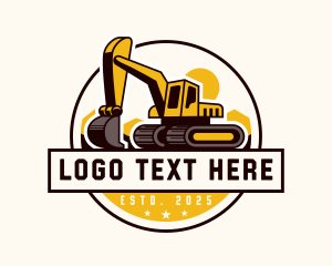 Heavy Machinery - Demolition Excavator Contractor logo design