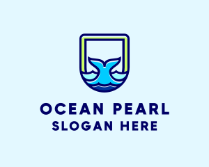 Sea Whale Ocean logo design