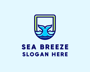 Sea Whale Ocean logo design