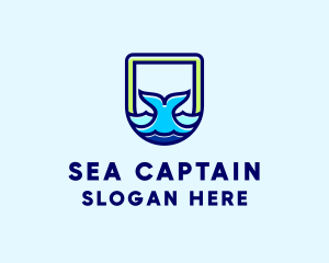 Sea Whale Ocean logo design